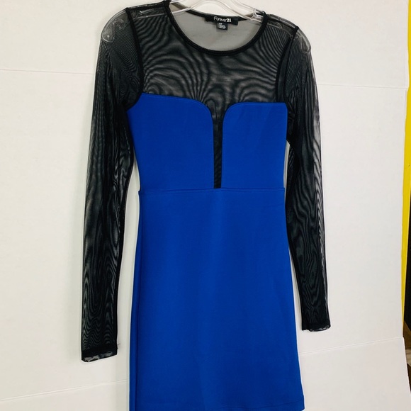 Forever 21 Black Blue party cocktail dress - Picture 4 of 10